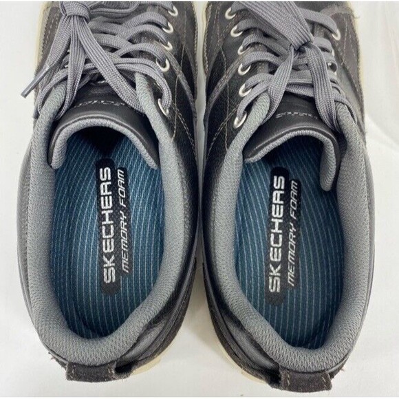 Skechers Planfix Romelo Leather Modern Relaxed Comfort Casual Black Shoe 10.5 - Picture 6 of 8